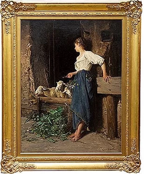 Valerio Laccetti - La ragazza dei fiori con le pecore